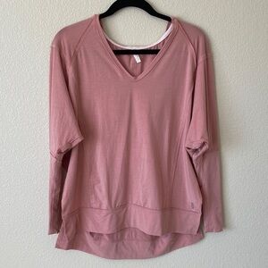 Free People Movement Oversized Slouchy Hoodie Pullover Top XS Pink Dolman Sleeve